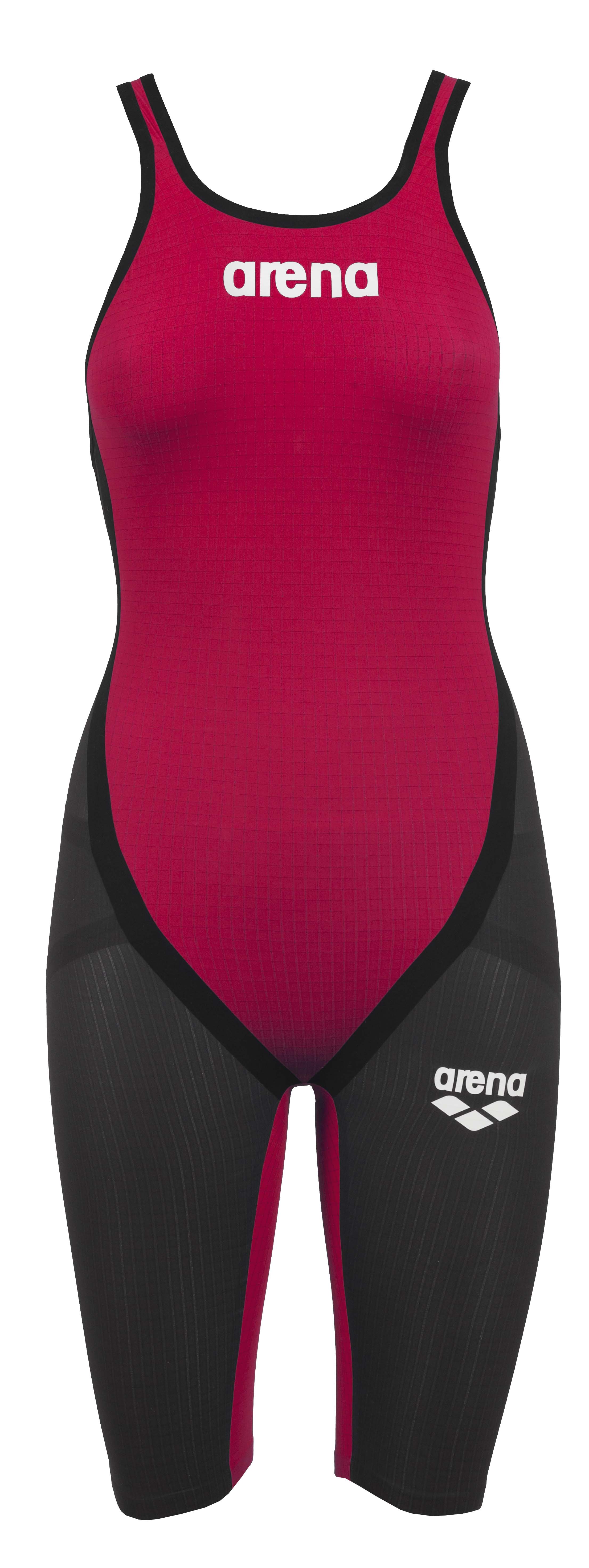 Powerskin Carbon Flex Full Body Short Leg Open Dark-Grey/Red